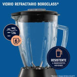 Licuadora Oster con vaso de vidrio y 6 velocidades más pulso - Imagen 3