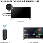 Streaming Stick ONN Android TV 2K FHD con control remoto y adaptador de corriente WiFi HDMI Chromecast incorporado - Imagen 6