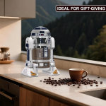 Cafetera de acero inoxidable Star Wars con aislamiento de prensa francesa, robot de 32 onzas R2D2 para el hogar, con pantalla de filtro para café y té - Imagen 4