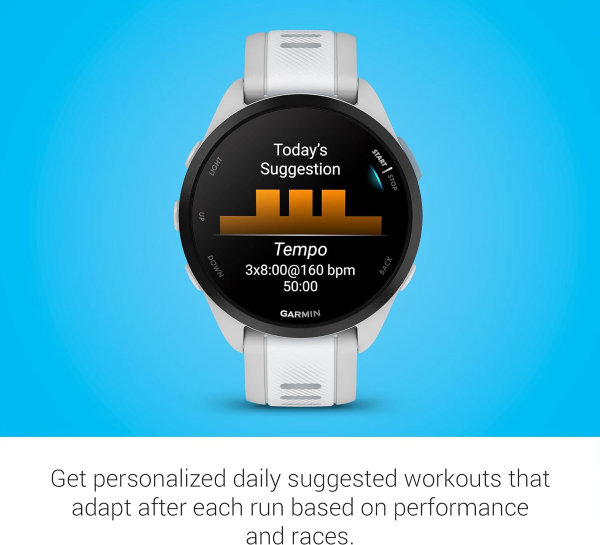 Reloj Garmin Forerunner 165 Music, reloj inteligente para correr, pantalla AMOLED colorida, métricas de entrenamiento e información de recuperación, música en tu muñeca - Imagen 5