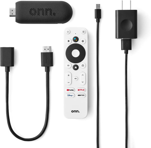 Streaming Stick ONN Android TV 2K FHD con control remoto y adaptador de corriente WiFi HDMI Chromecast incorporado - Imagen 5