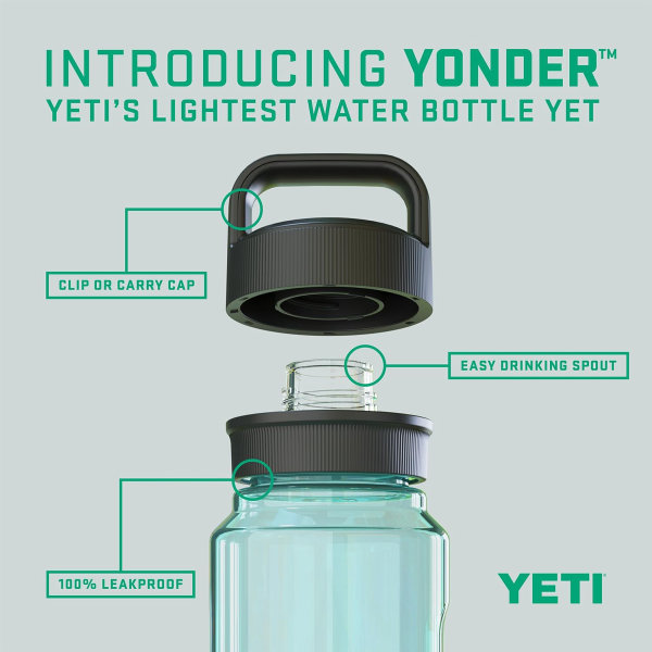 YETI Botella de agua Yonder con tapa Yonder Chug, ligera, a prueba de fugas y sin BPA 750 ml 25 oz - Imagen 2