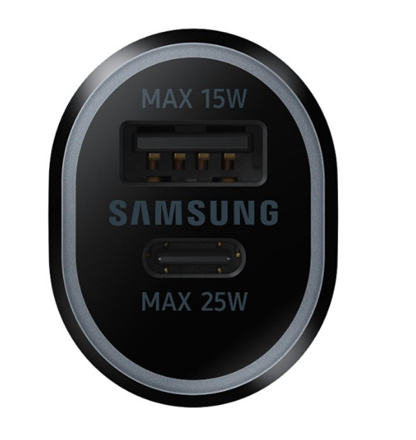 Cargador de Carro Dual Port TypeA 15W y TypeC 25W Negro - Imagen 2