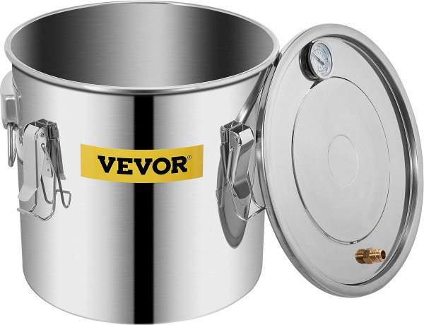 Destilador de alcohol con barril Thumper, 5Gal/20L kit de destilería para alcohol con tubo de cobre y termómetro integrado y bomba de agua - Imagen 4