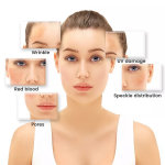 Máquina de analizador de piel inalámbrico Dermatoscopio cuero cabelludo/piel/piel/folículo piloso Prueba de prueba de análisis Lupa Analizador de piel UV Profesional 1000X Detector de piel facial - Imagen 4