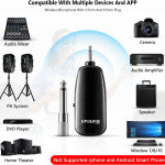 Auriculares inalámbricos con micrófono UHF, micrófono profesional, auricular y manos 2 en 1, alcance efectivo de 164.0 ft para amplificador de voz, promociones, conferencias, podcast, juego en directo - Imagen 4