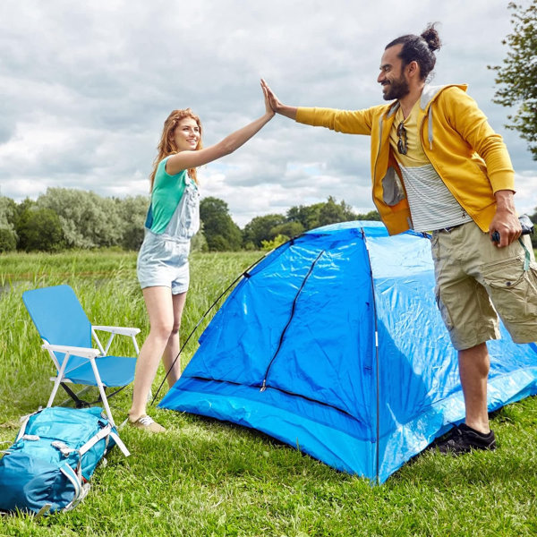 Silla de playa plegable, camping portátil, plegable clásica, para playa, arena, camping, césped, concierto, viajes - Imagen 4