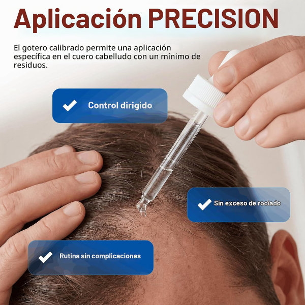 Minoxidil - Tratamiento líquido extra fuerte para el crecimiento del cabello para hombres, solución tópica al 5%, suministro de 6 meses, aplicador cuentagotas y guía de instrucciones gratuita incluida - Imagen 5