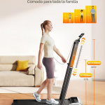 TOPUTURE Caminadora con inclinación del 12%, caminadora plegable 6 en 1 con barra de mango ajustable para el hogar, la oficina, debajo del escritorio, caminadoras portátiles con aplicación, control - Imagen 5