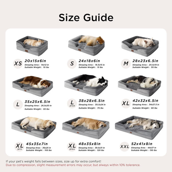 Bedsure XL Plus - Cama ortopédica para perros extra grandes, cama lavable para perros y gatos, impermeable, cómodo sofá para perros con funda extraíble lavable, cama para mascotas con parte inferior - Imagen 5