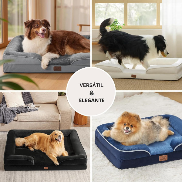 Bedsure XL Plus - Cama ortopédica para perros extra grandes, cama lavable para perros y gatos, impermeable, cómodo sofá para perros con funda extraíble lavable, cama para mascotas con parte inferior - Imagen 2