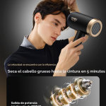 Secador de pelo, CONFU con difusor, profesional 21000PRM, iónico negativo portátil ligero de secado rápido, difusor de pelo para cabello rizado - Imagen 2