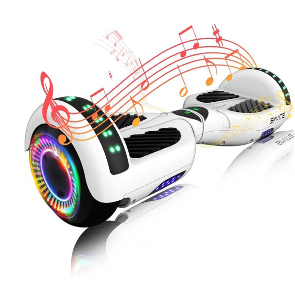 blanco-1.jpg Patineta Hoverboard de 6.5" para Niños, Edades 6+, 3 Modos de Velocidad, 7.5 Mph y 7.5 Miles, con Rueda Autoequilibrante - Imagen 1