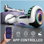 Patineta Hoverboard de 6.5" para Niños, Edades 6+, 3 Modos de Velocidad, 7.5 Mph y 7.5 Miles, con Rueda Autoequilibrante - Imagen 3