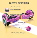 Patineta Hoverboard de 6.5" para Niños, Edades 6+, 3 Modos de Velocidad, 7.5 Mph y 7.5 Miles, con Rueda Autoequilibrante - Imagen 6